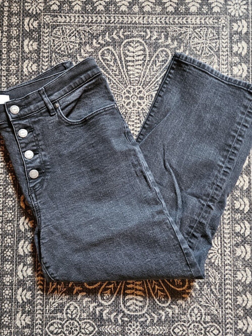 Loft Women's Black Cropped Jeans 12p